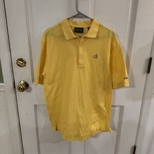 Masters Collection Golf Polo Shirt Yellow 60's Two-Ply Mercerized Size Large EUC